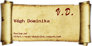 Végh Dominika névjegykártya