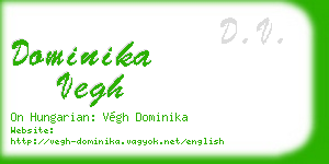 dominika vegh business card