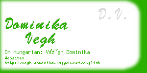 dominika vegh business card